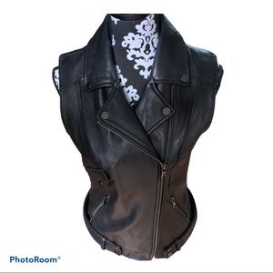 Cache super soft lambskin leather vest. Si…